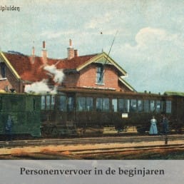 prentkaart van het oude tramstation in Schipluiden Midden-Delfland dat nu Museum Het Tramstation is